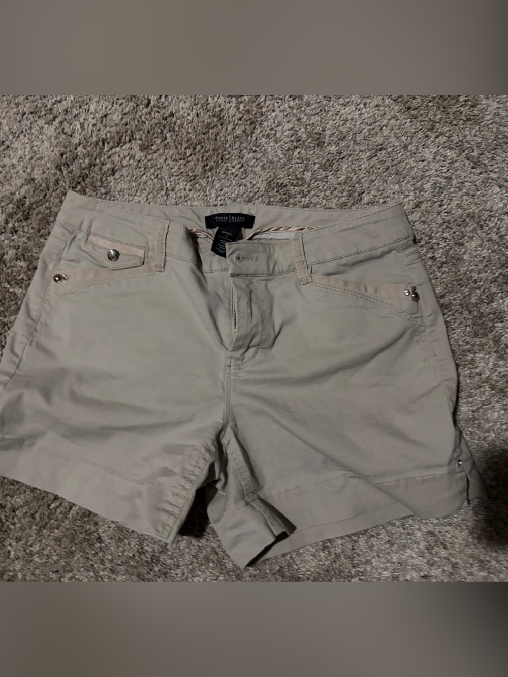 White House Black Market Beige Women's Shorts